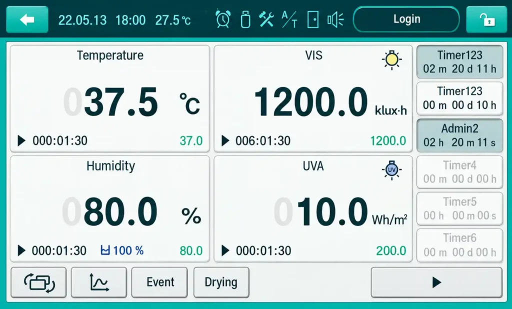 Scientific Touchscreen Control Dashboard